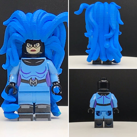 1-1 Blue Medusa Custom Printed PCC Series Minifigure